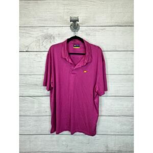 Jack Nicklaus Men's Fuchsia White Stripe Golf Polo Short Sleeve Shirt Size XL